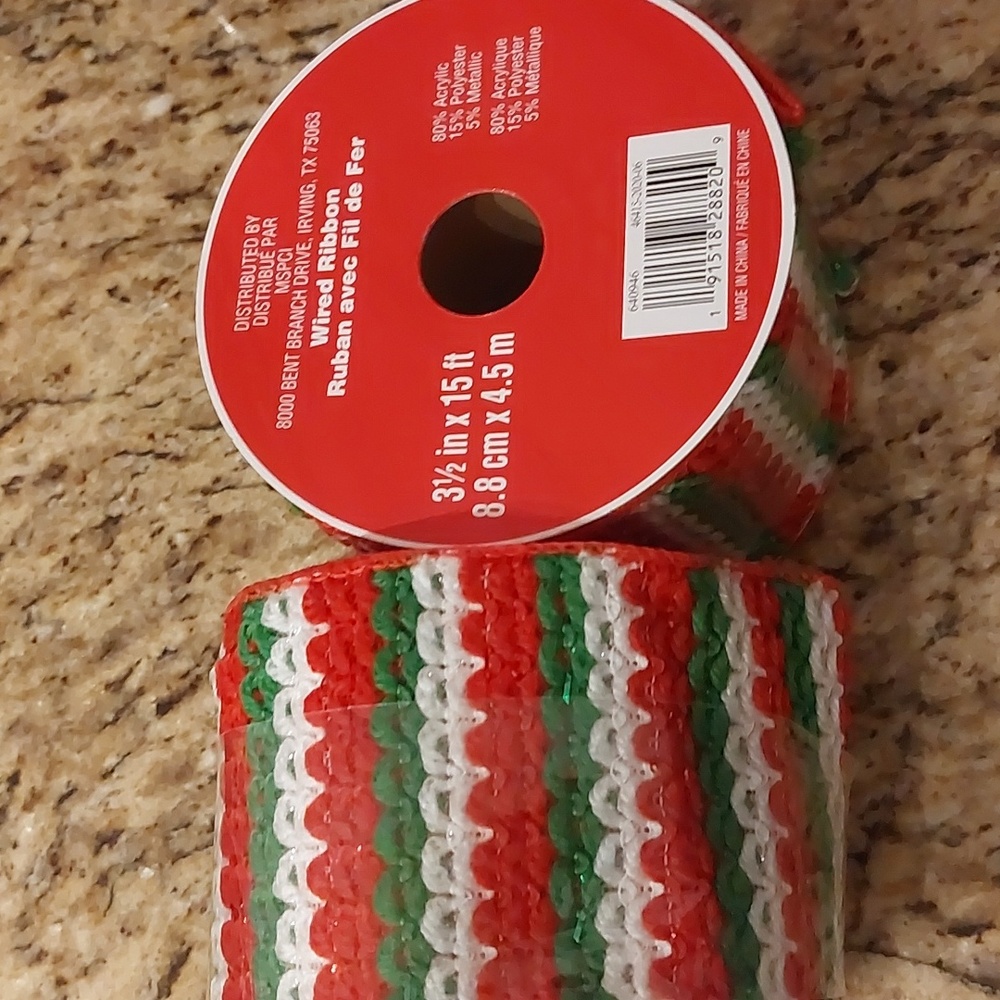 Wired Ribbon, 3 1/2 X 15 ft